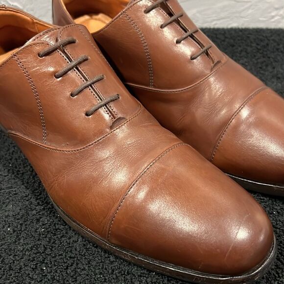 ?? Wolf & Shepherd Oxford Closer Cap Toe Brown Maple Leather Shoes Sz 11 - EUC main image 5